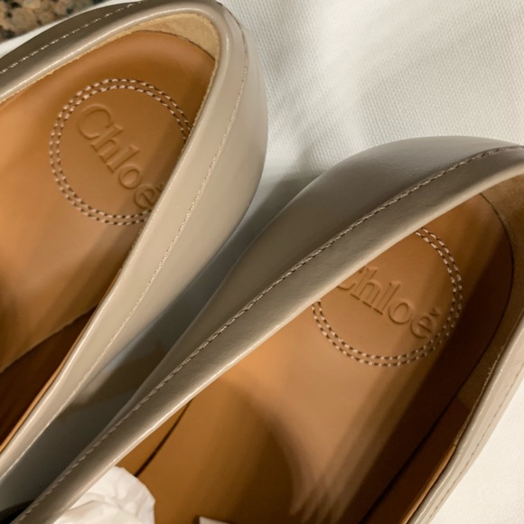 🩷Chloé 🍎 motty Gray. Loafers shoes - Picture 12 of 13